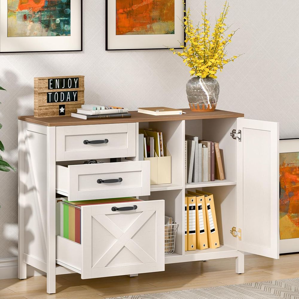 White Lateral File Cabinet wit - đánh giá và giá File Cabinet Lateral