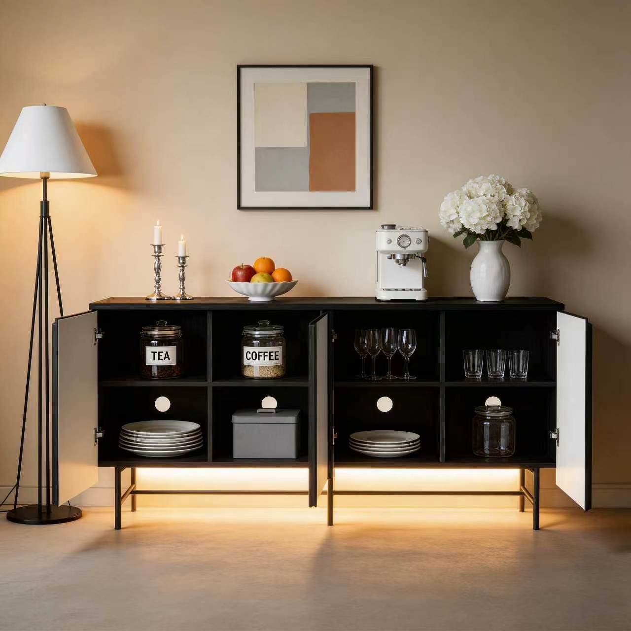 68in Large Fluted Sideboard Ca - đánh giá và giá Office Furniture Credenza
