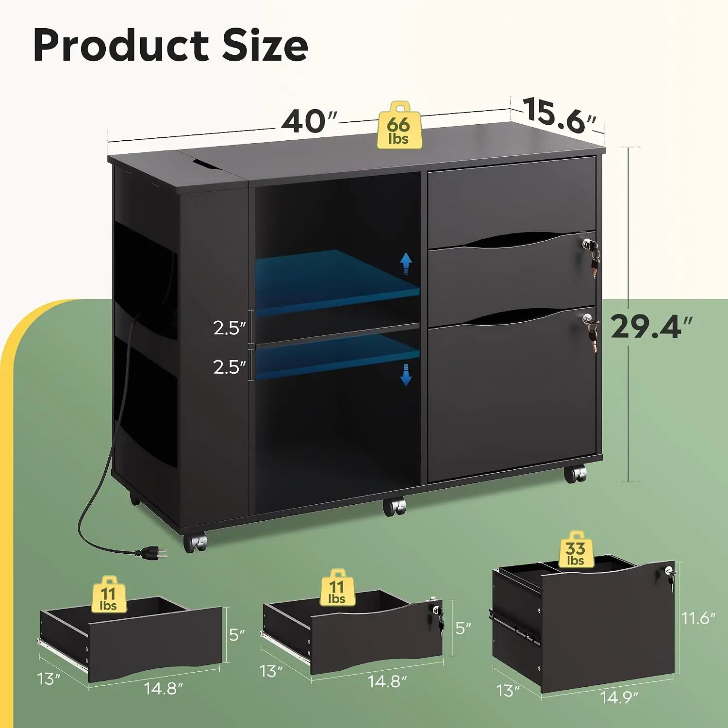 File Cabinet with Lock, Printe - đánh giá và giá File Cabinet Lateral