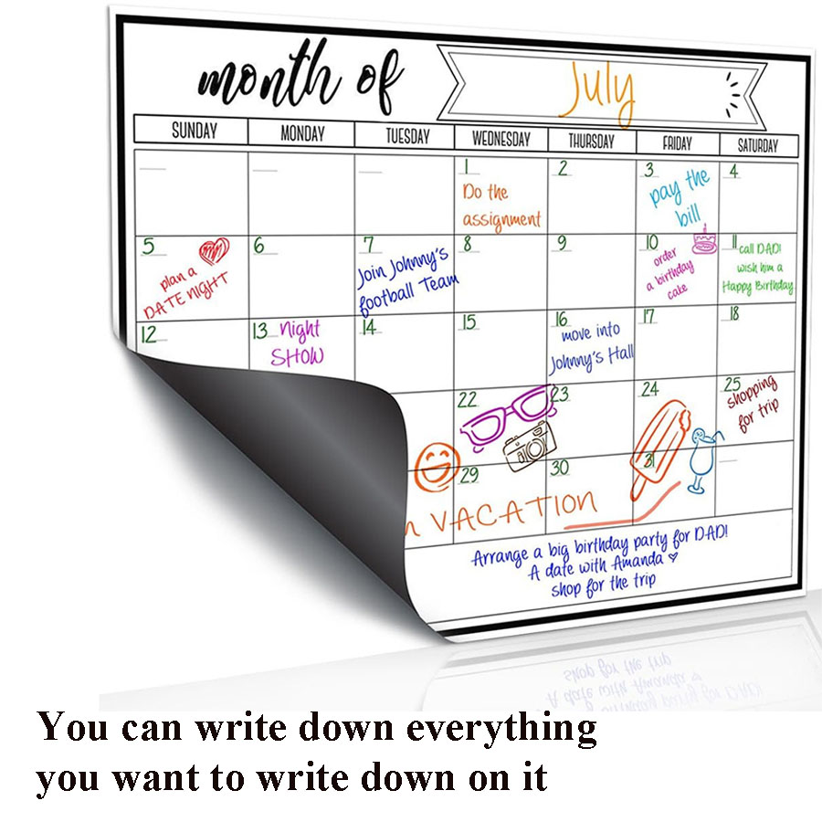 Fridge Magnetic Whiteboard Sti - đánh giá và giá Magnetic Whiteboard Calendar