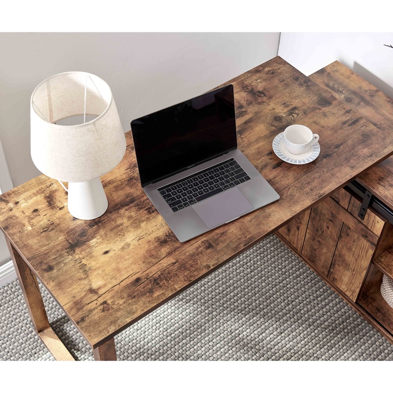 L-Shaped Desk with Credenza St - đánh giá và giá Office Furniture Credenza