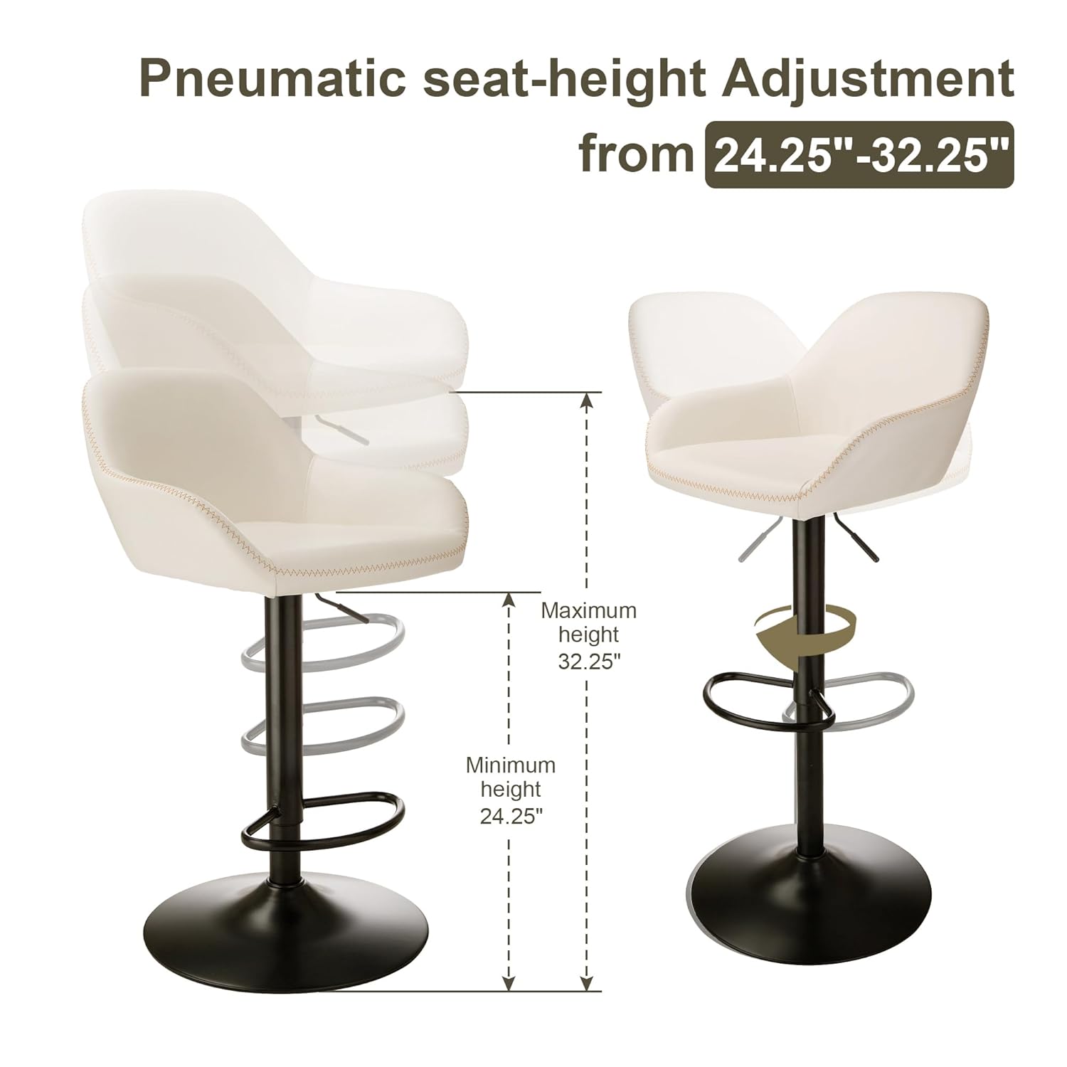 3Pc Pub Table & Swivel PU Bar  - đánh giá và giá Office Furniture For Small Spaces