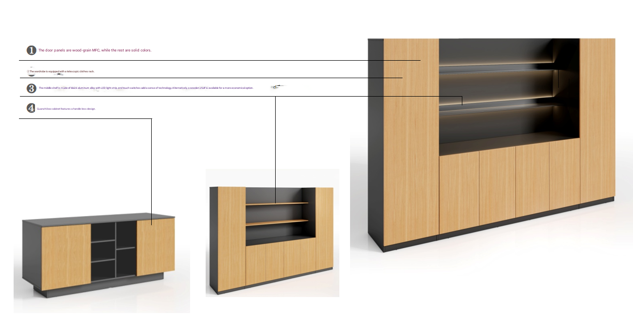 Best Selling MFC Credenza Fili - đánh giá và giá Office Furniture Credenza