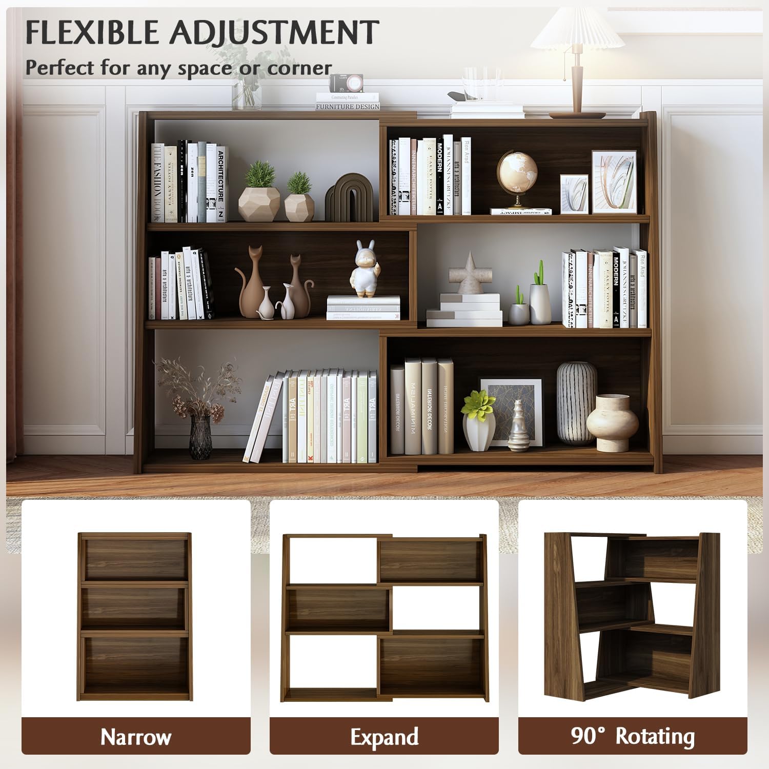 3 Tier Wooden Extendable Shelf - đánh giá và giá Office Furniture For Small Spaces