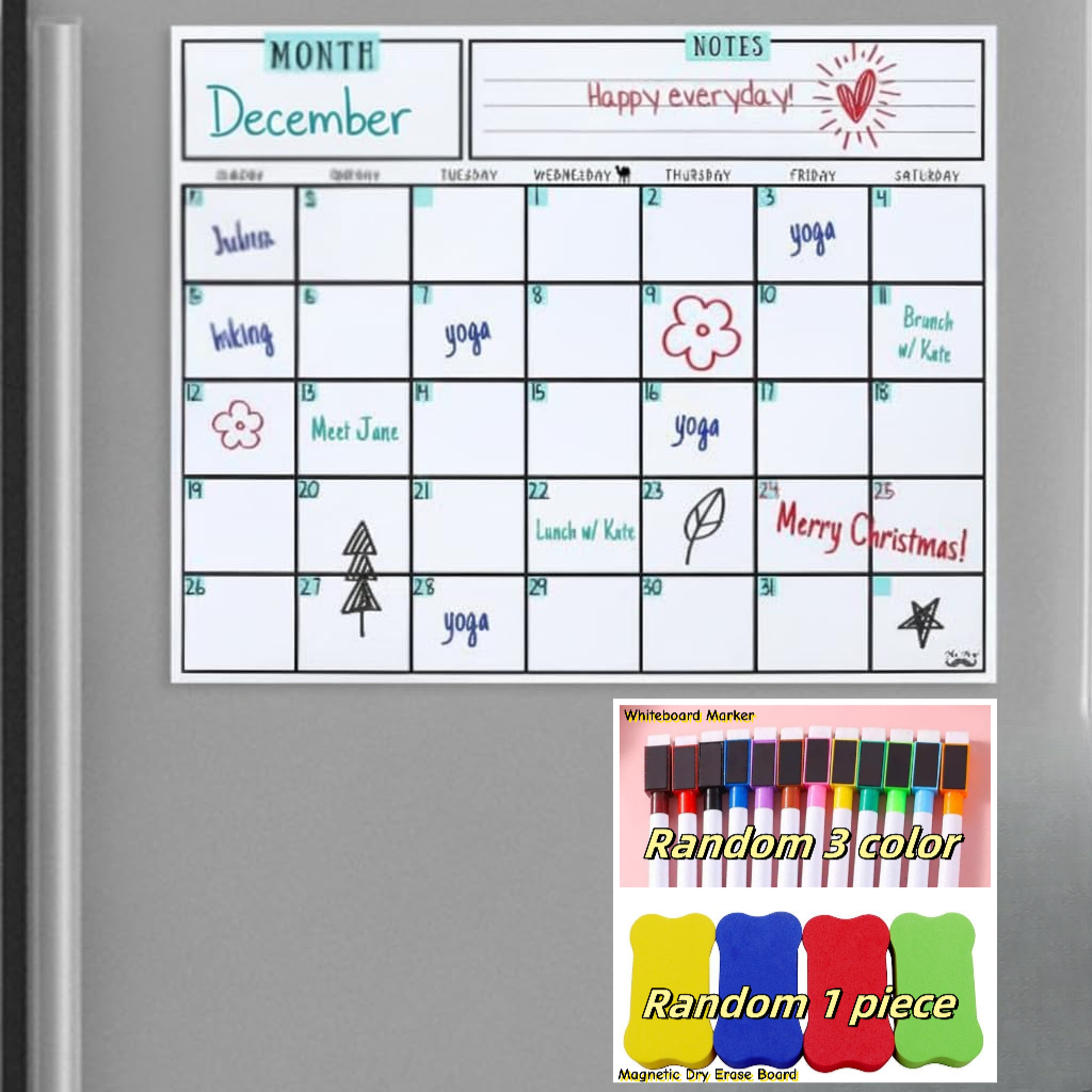 Magnetic Dry Erase Calendar, 1 - đánh giá và giá Magnetic Whiteboard Calendar