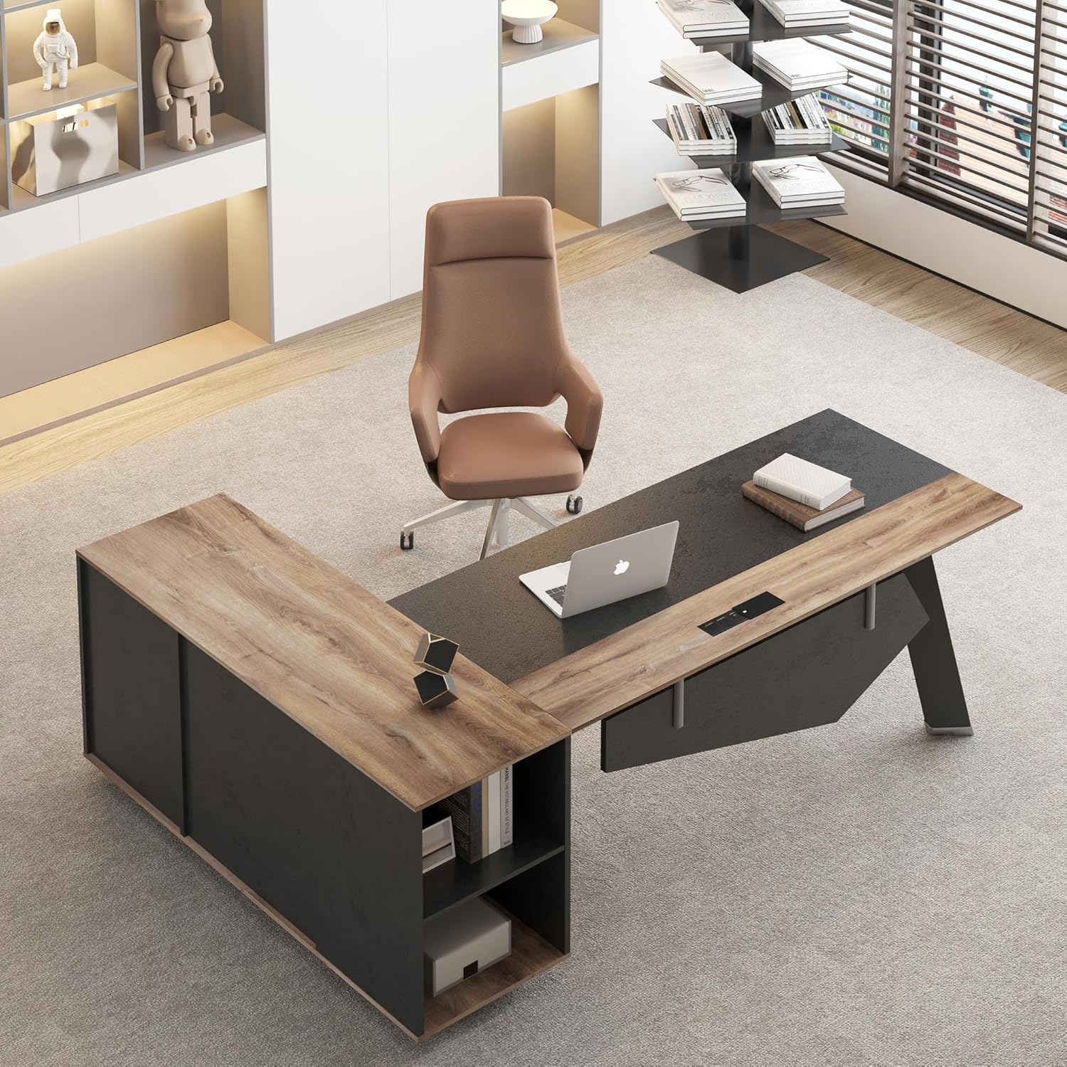 63in L-Shaped Executive Desk w - đánh giá và giá File Cabinet Lateral