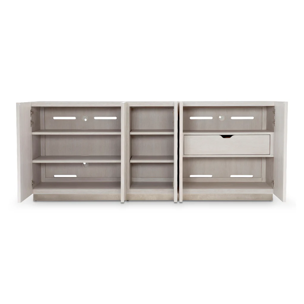 ^Modern White Wavy Textured TV - đánh giá và giá Office Furniture Credenza