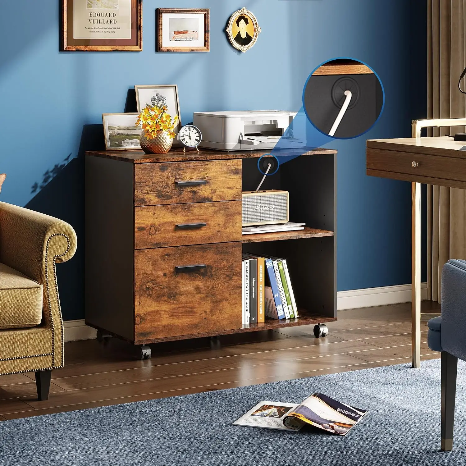 3-Drawer Mobile File Cabinet,  - đánh giá và giá File Cabinet Lateral