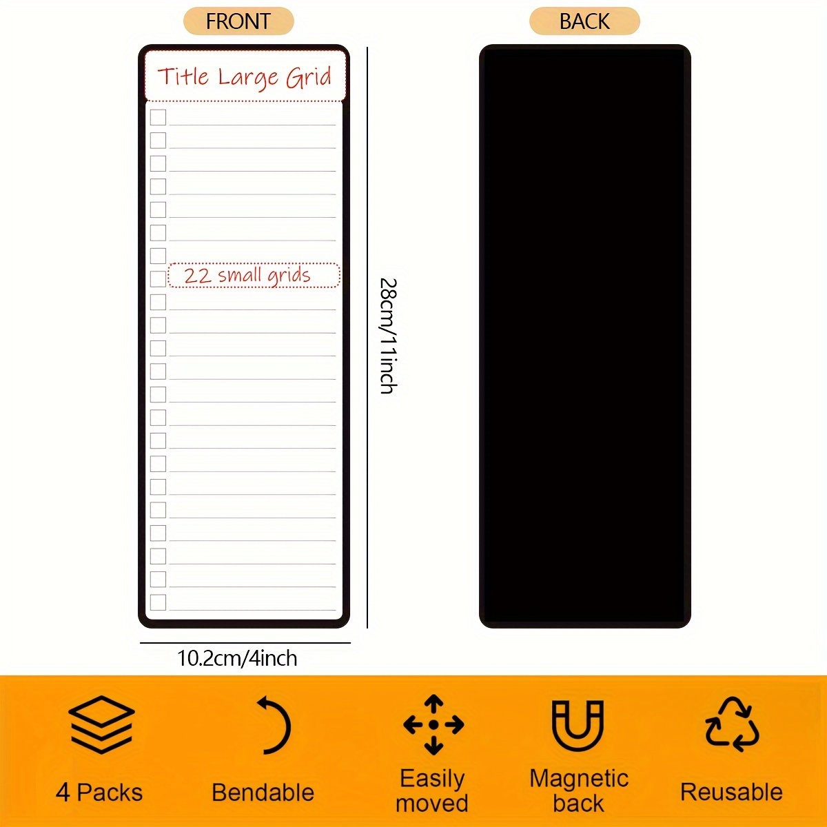 4pcs Magnetic Dry Erase List B - đánh giá và giá Magnetic Whiteboard Calendar