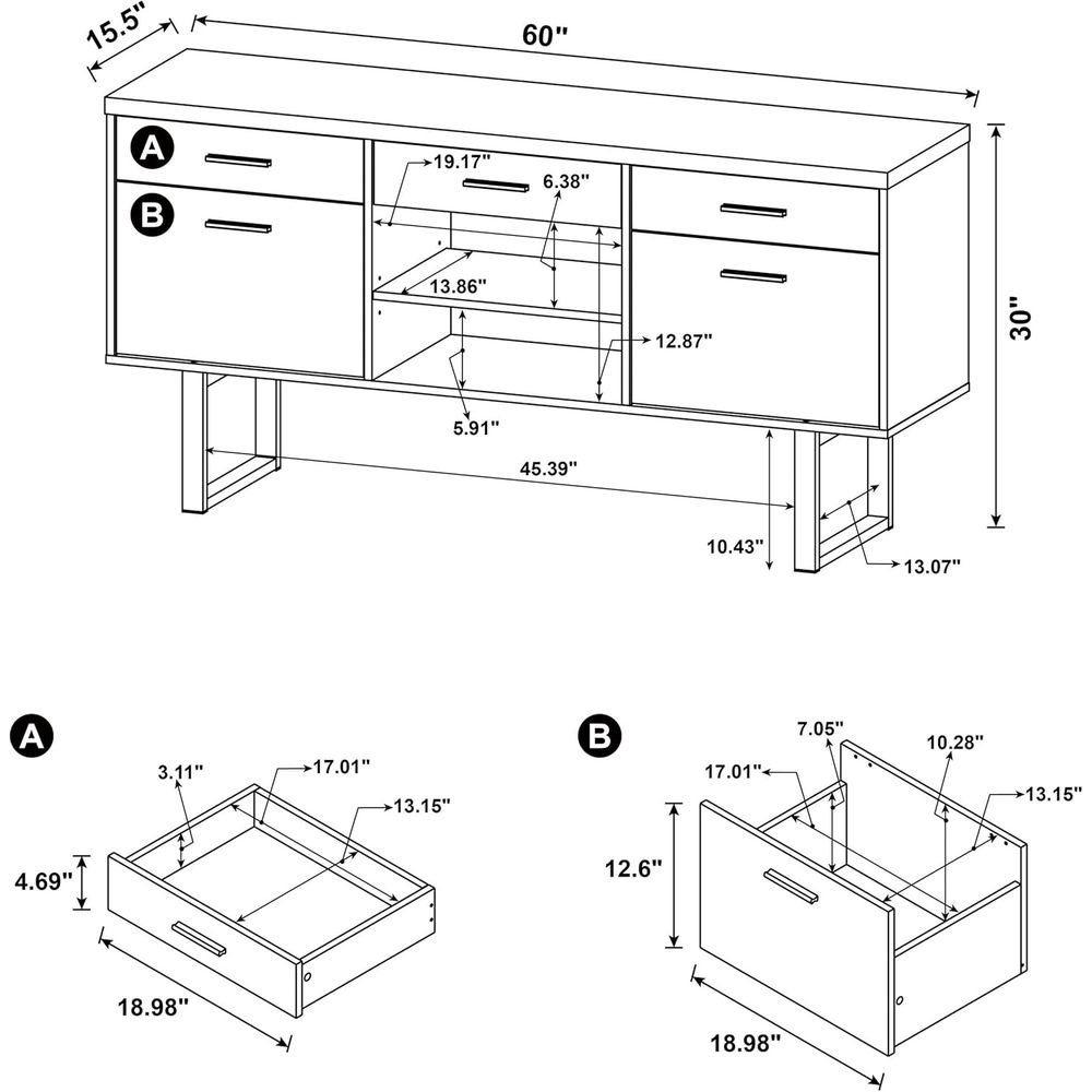 Contemporary Home Office Furni - đánh giá và giá Office Furniture Credenza