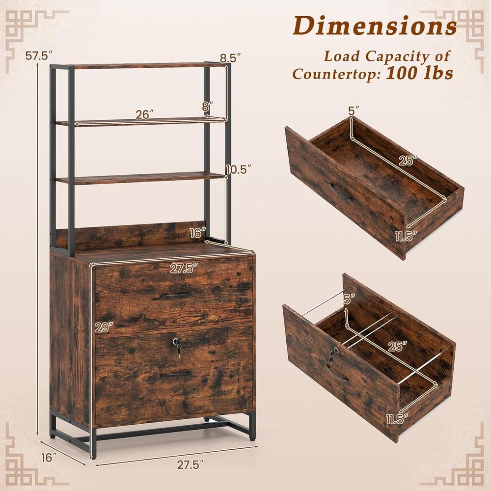 Industrial Style Lateral File  - đánh giá và giá File Cabinet Lateral