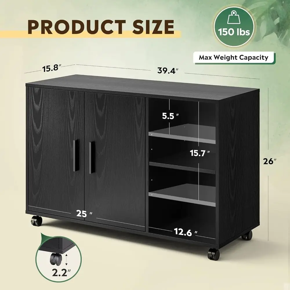 Black Office Storage Cabinet w - đánh giá và giá File Cabinet Lateral