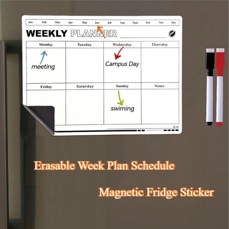Erasable Week Plan Schedule Ca - đánh giá và giá Magnetic Whiteboard Calendar