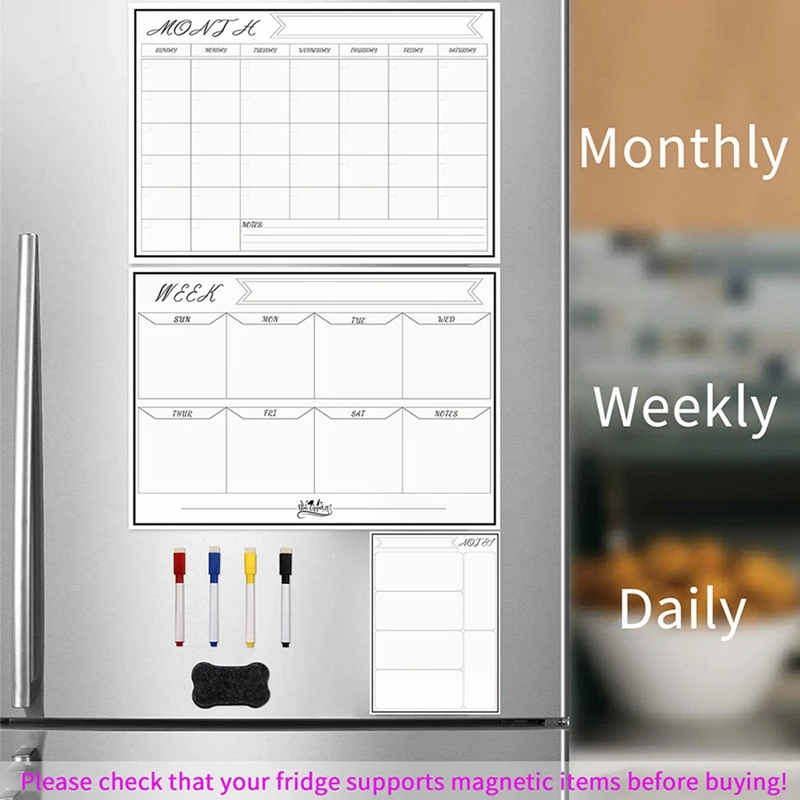 Hàng Ngày Tuần Tháng Kế Hoạch  - đánh giá và giá Magnetic Whiteboard Calendar